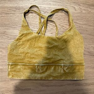 Gold Marble - Lululemon Energy Longline Bra - 6